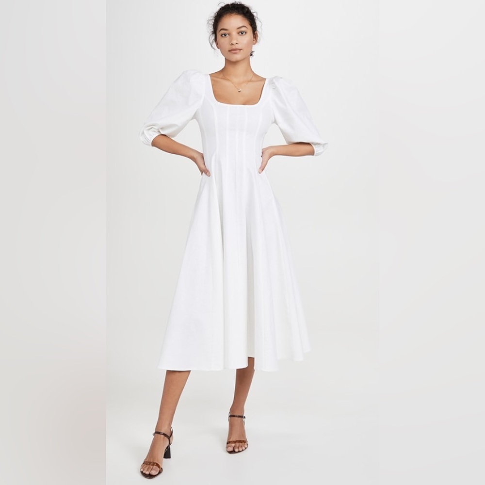 Staud Swells Dress in white